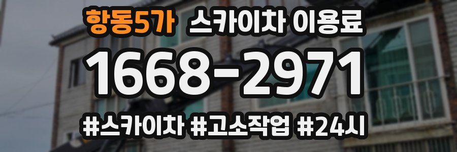 항동5가 스카이차 이용료