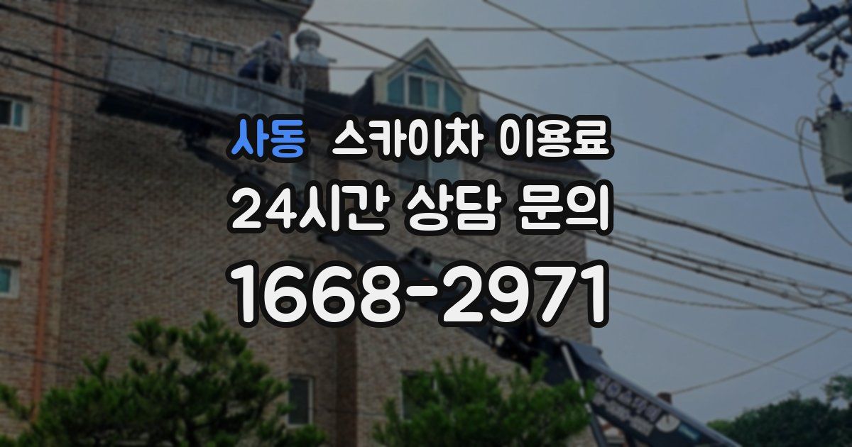사동 스카이차 이용료