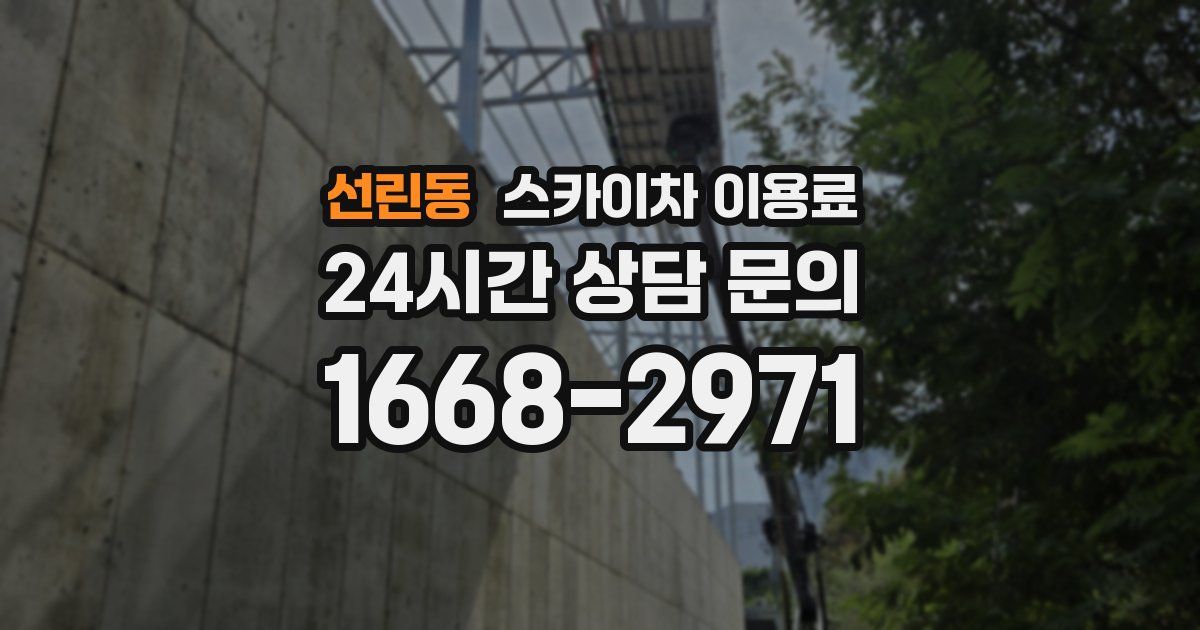선린동 스카이차 이용료