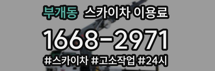 부개동 스카이차 이용료