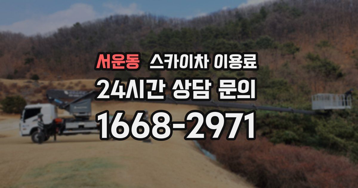 서운동 스카이차 이용료