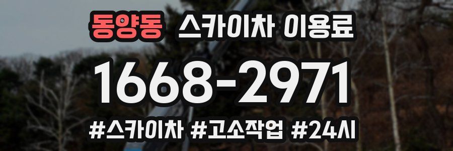 동양동 스카이차 이용료