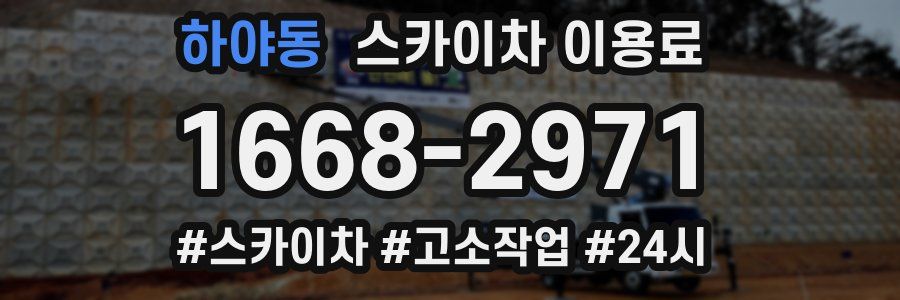 하야동 스카이차 이용료