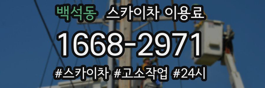 백석동 스카이차 이용료