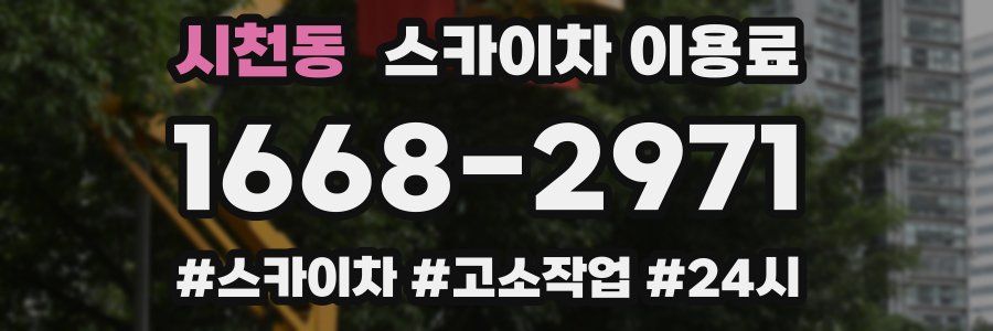 시천동 스카이차 이용료