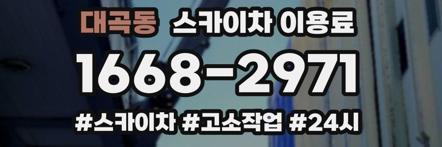 대곡동 스카이차 이용료