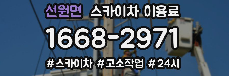 선원면 스카이차 이용료