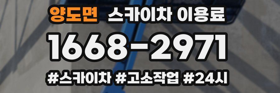 양도면 스카이차 이용료