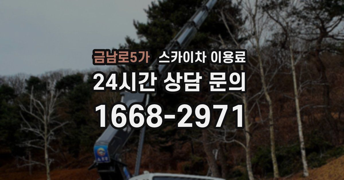 금남로5가 스카이차 이용료