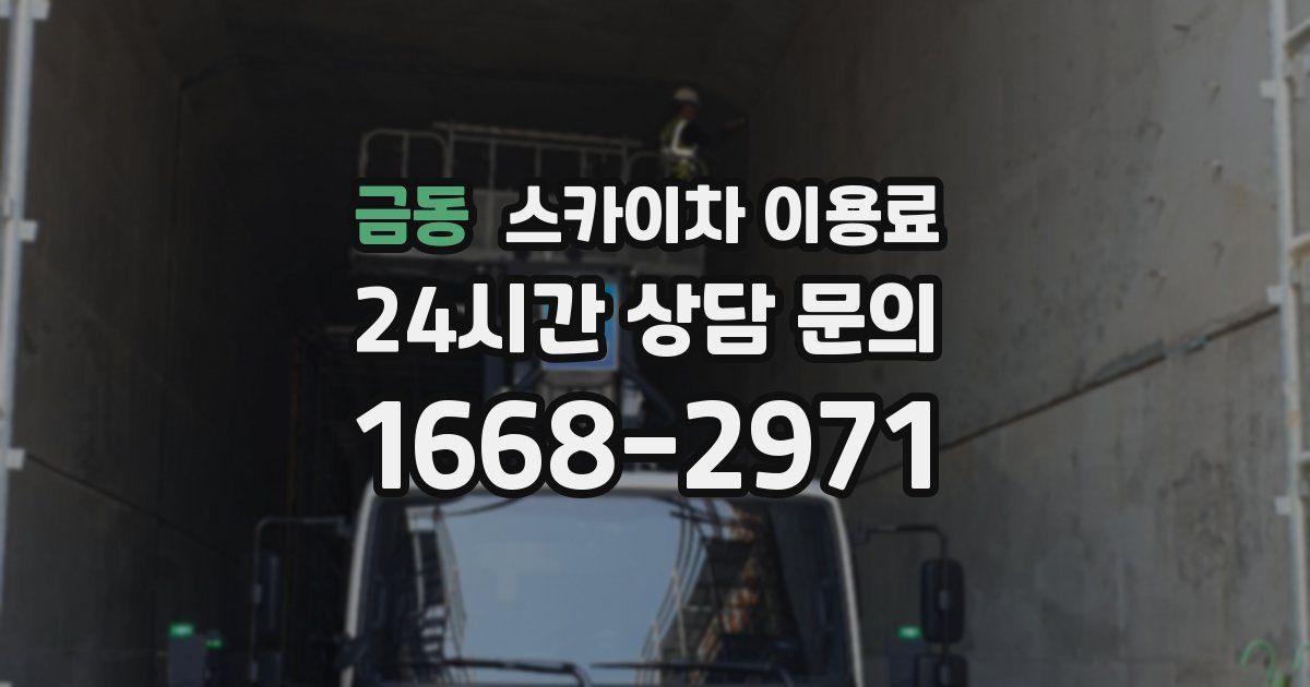 금동 스카이차 이용료