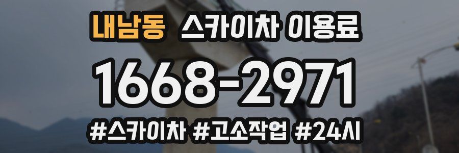 내남동 스카이차 이용료