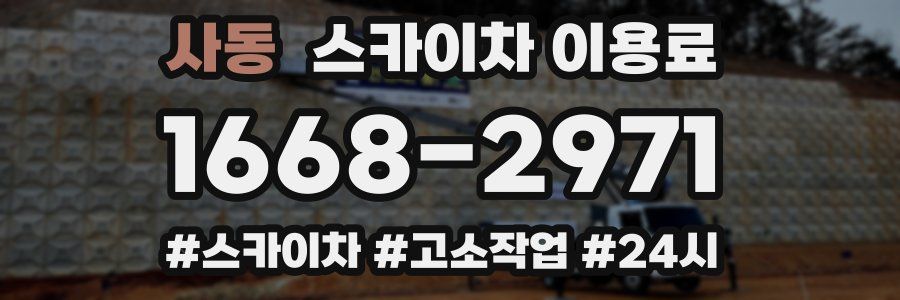 사동 스카이차 이용료