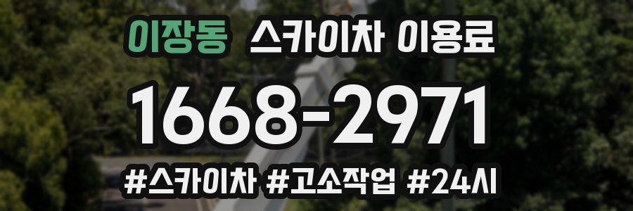 이장동 스카이차 이용료