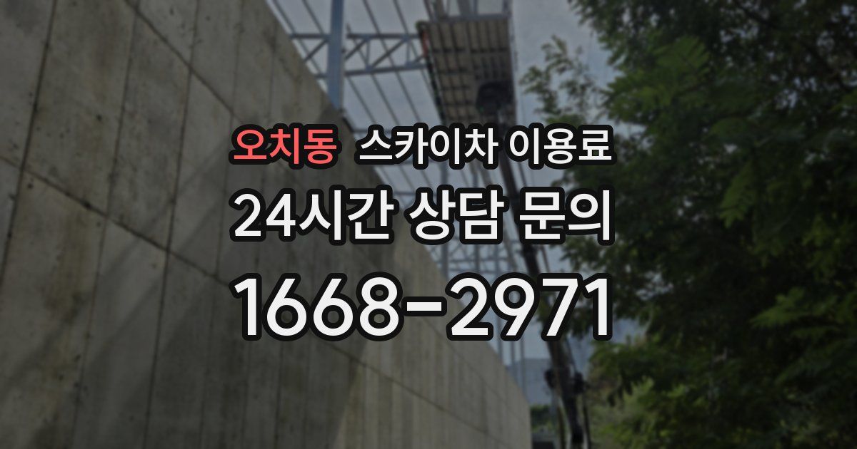 오치동 스카이차 이용료