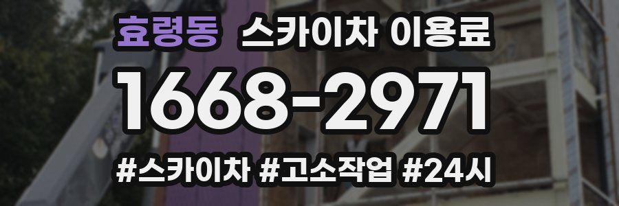 효령동 스카이차 이용료