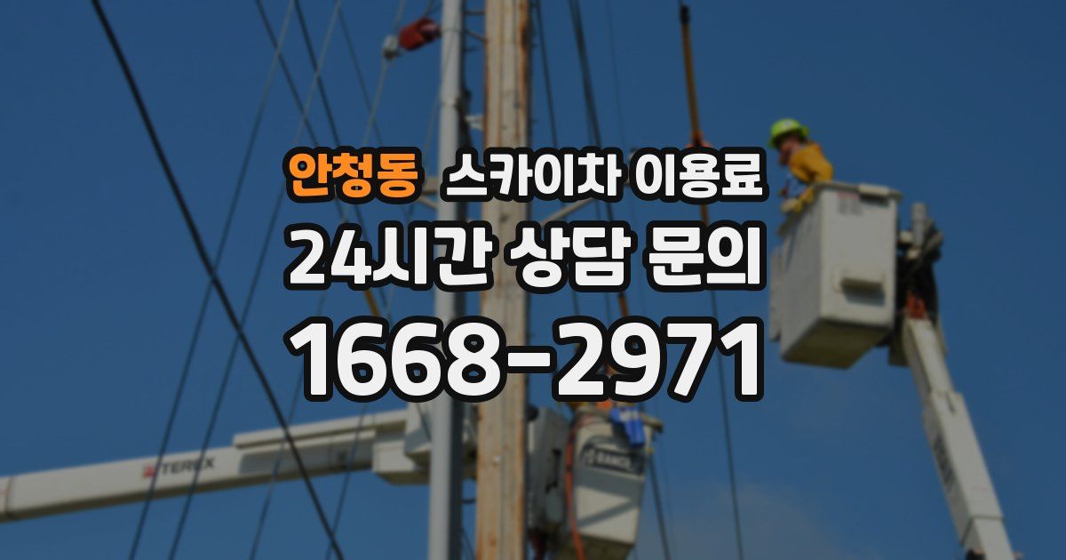 안청동 스카이차 이용료