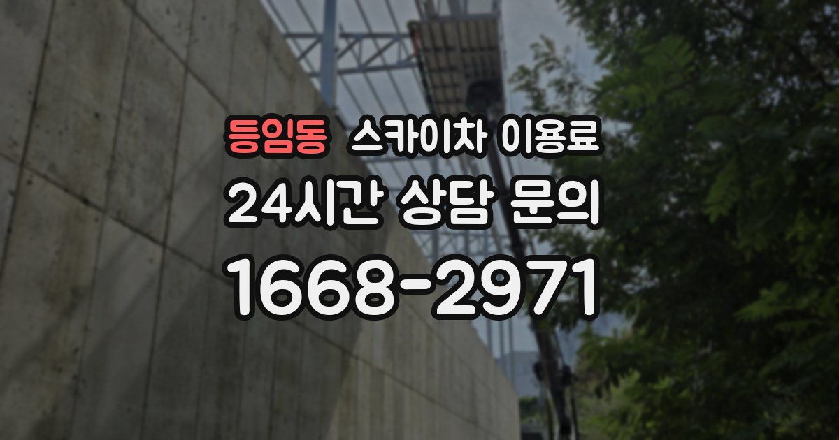 등임동 스카이차 이용료