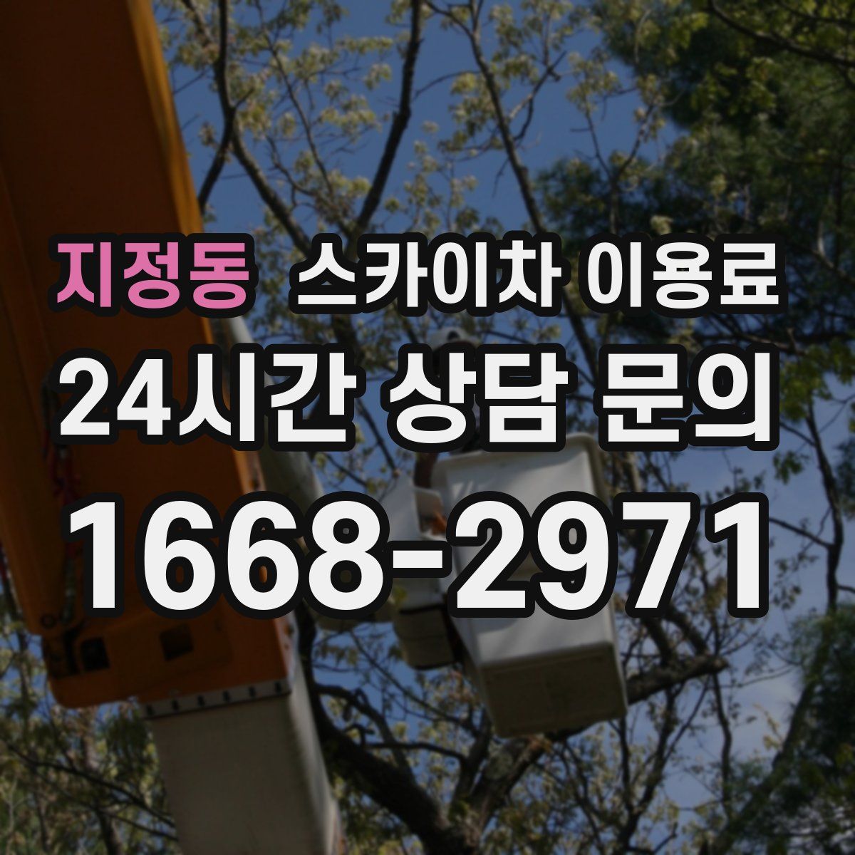 지정동 스카이차 이용료
