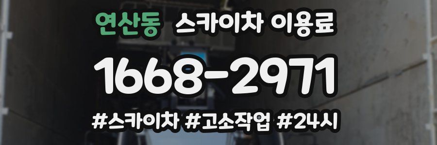 연산동 스카이차 이용료