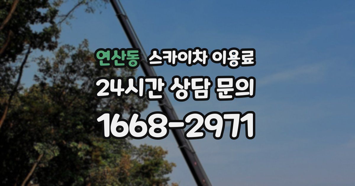 연산동 스카이차 이용료