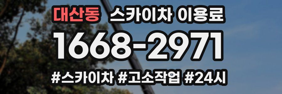 대산동 스카이차 이용료
