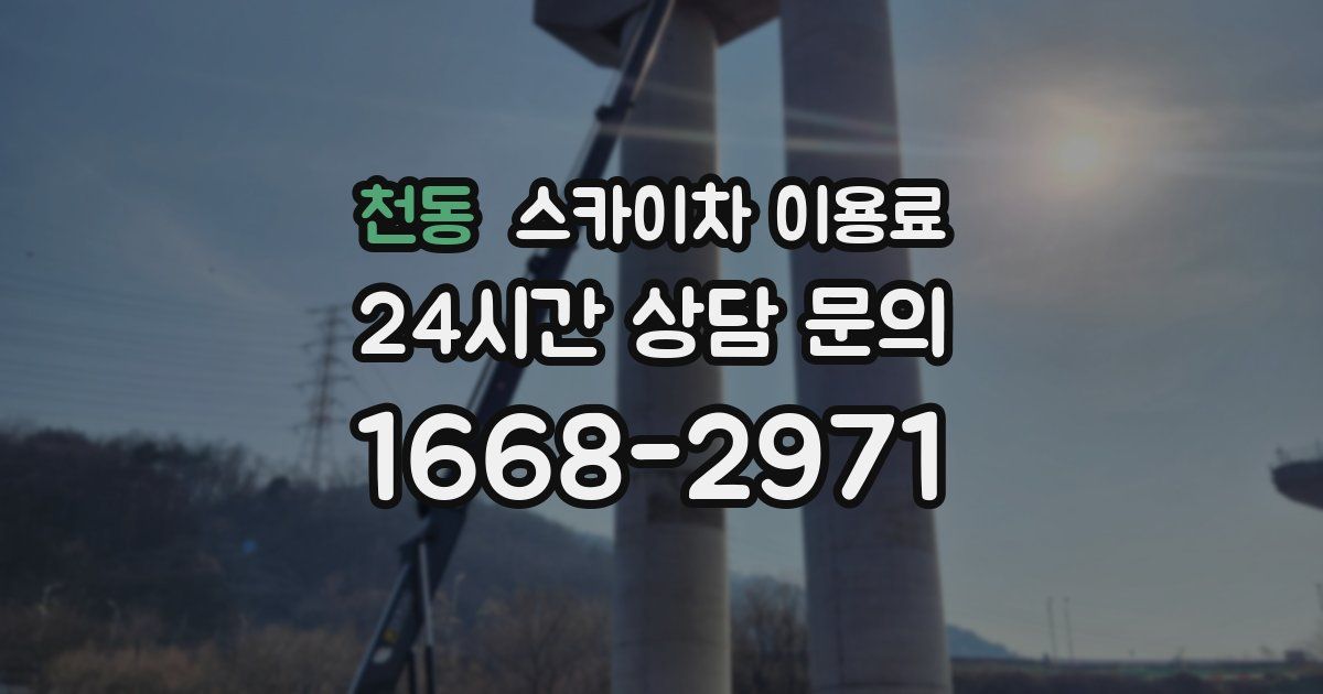 천동 스카이차 이용료
