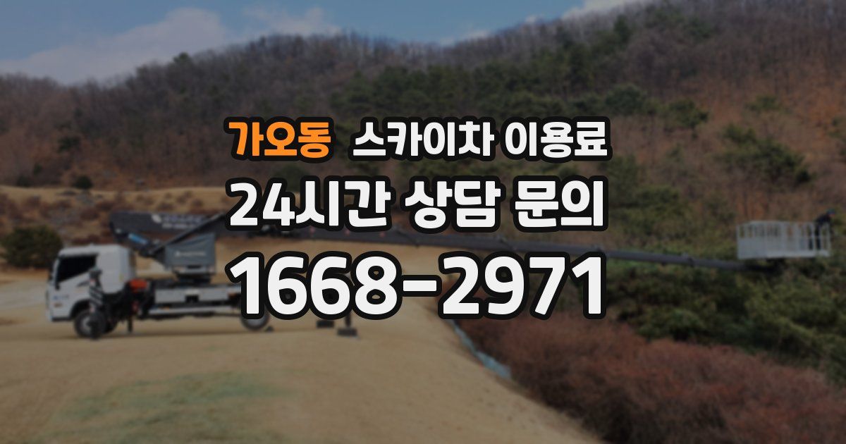 가오동 스카이차 이용료