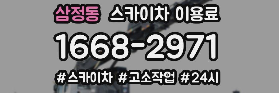삼정동 스카이차 이용료