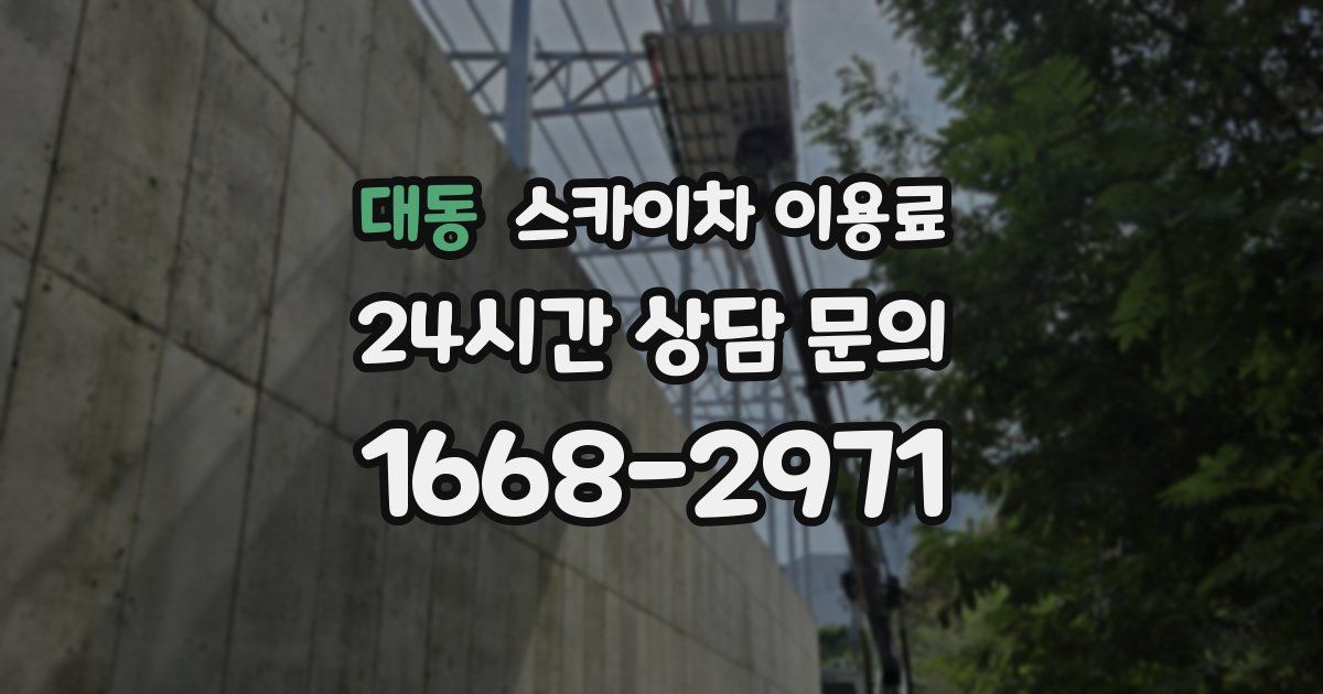 대동 스카이차 이용료