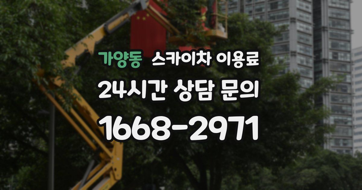 가양동 스카이차 이용료