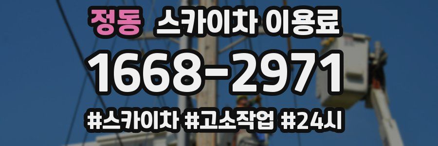 정동 스카이차 이용료