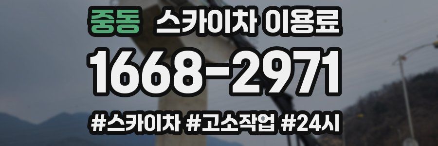 중동 스카이차 이용료
