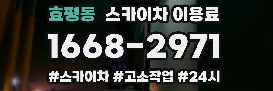 효평동 스카이차 이용료