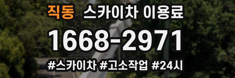 직동 스카이차 이용료