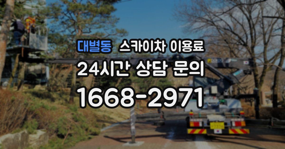 대별동 스카이차 이용료