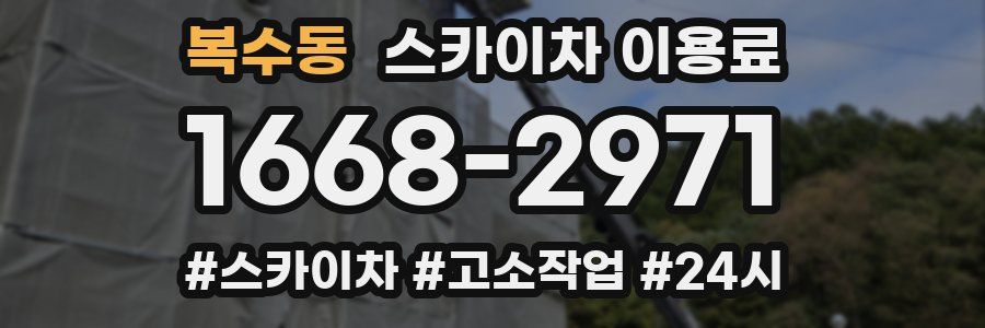 복수동 스카이차 이용료