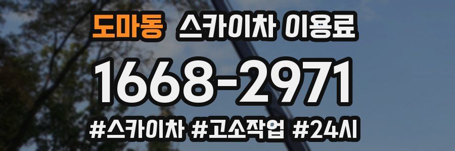 도마동 스카이차 이용료