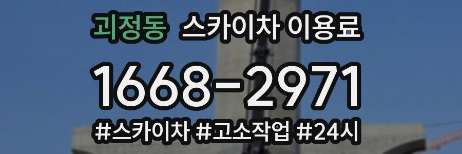 괴정동 스카이차 이용료