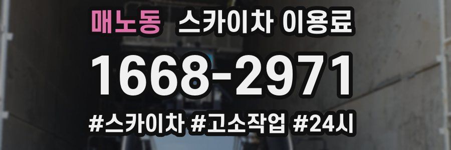 매노동 스카이차 이용료