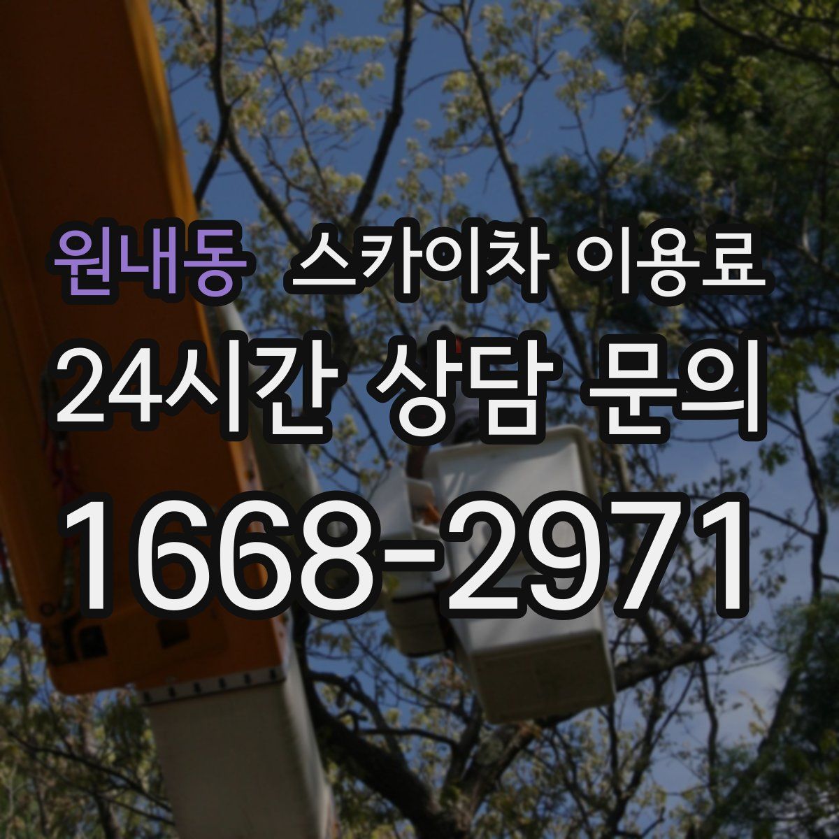 원내동 스카이차 이용료