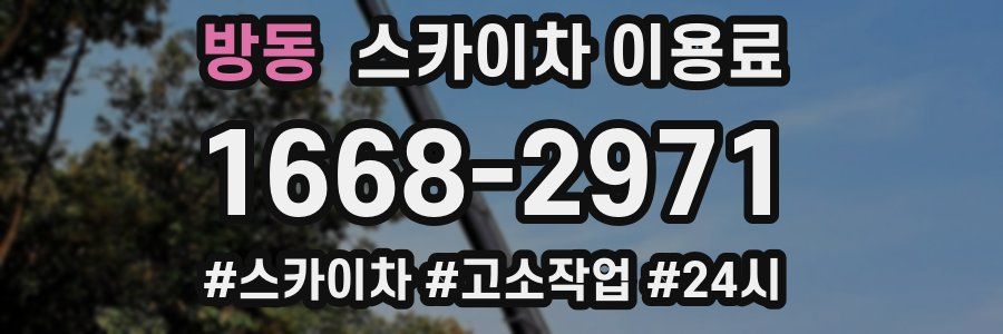 방동 스카이차 이용료