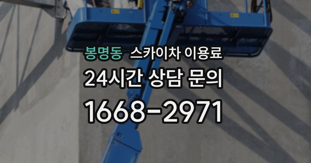 봉명동 스카이차 이용료