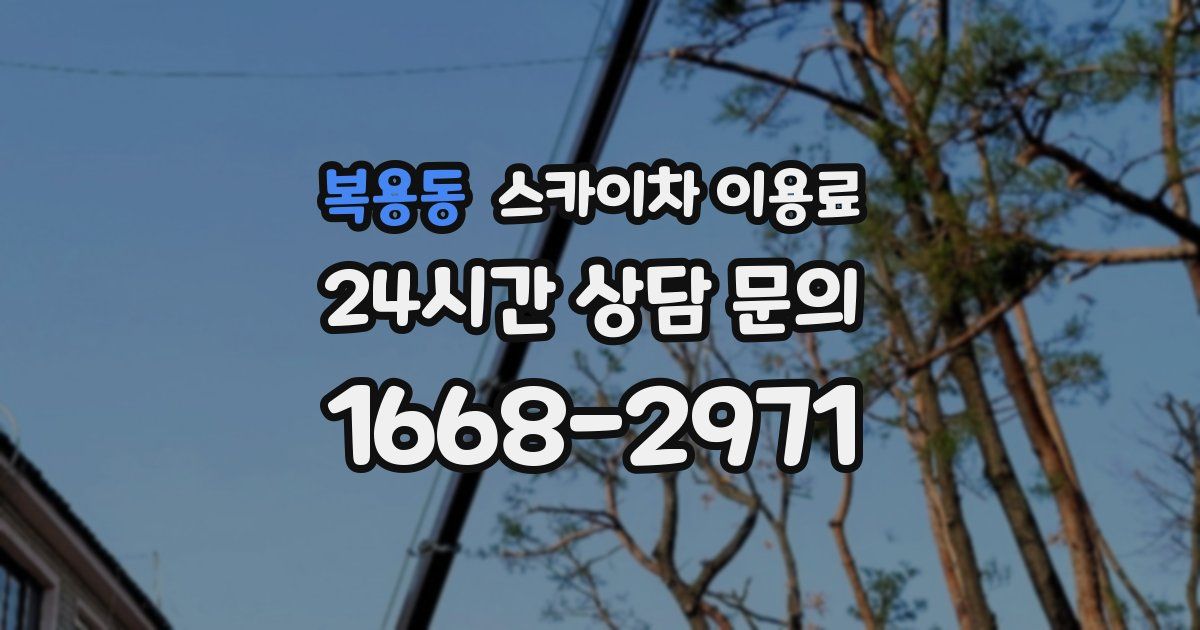 복용동 스카이차 이용료