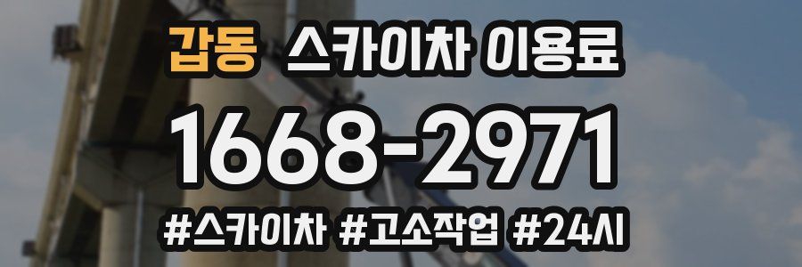 갑동 스카이차 이용료