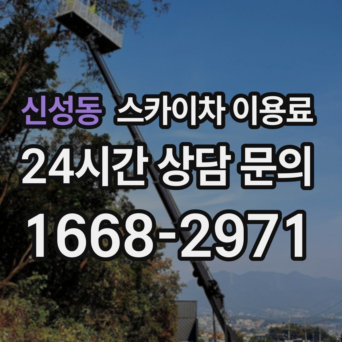 신성동 스카이차 이용료