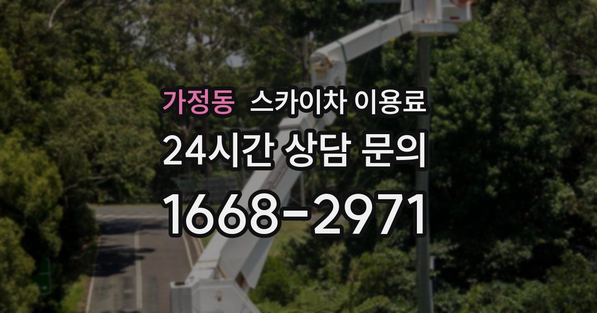 가정동 스카이차 이용료