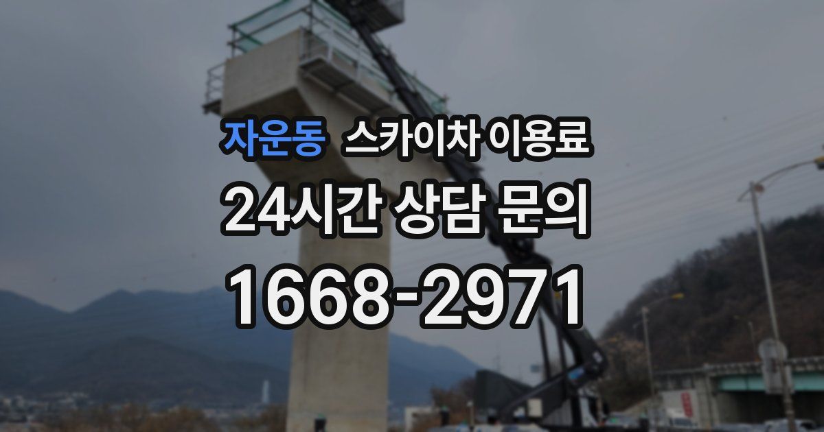자운동 스카이차 이용료
