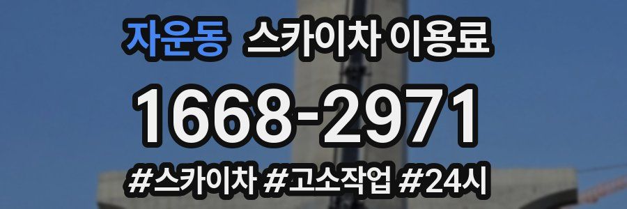 자운동 스카이차 이용료