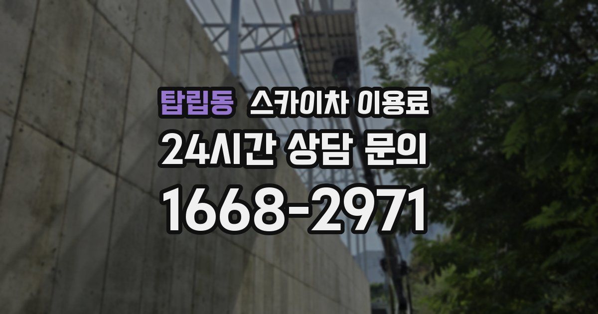 탑립동 스카이차 이용료