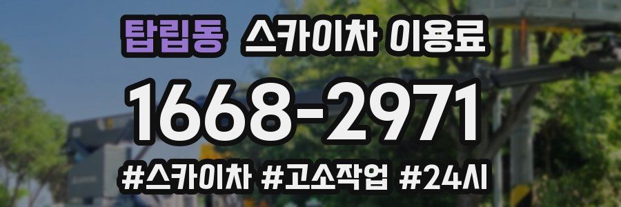 탑립동 스카이차 이용료